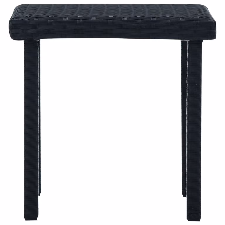 vidaXL Tavolino da giardino nero 40×40×40 cm in poly rattan
