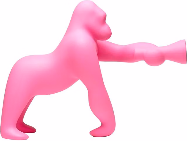 Lampada da tavolo Qeeboo Kong XS rosa con LED regolabile e lampadina inclusa
