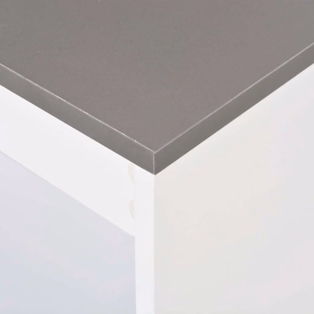 vidaXL Tavolo da bar con ripiano bianco 110 x 50 x 103 cm