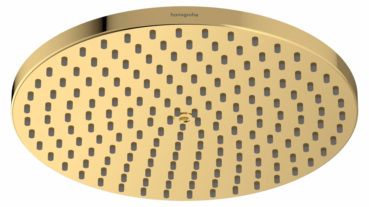 Doccia a soffitto da 240 mm, tecnologia PowderRain, sistema EcoSmart, funzione QuickClean, finitura Gold