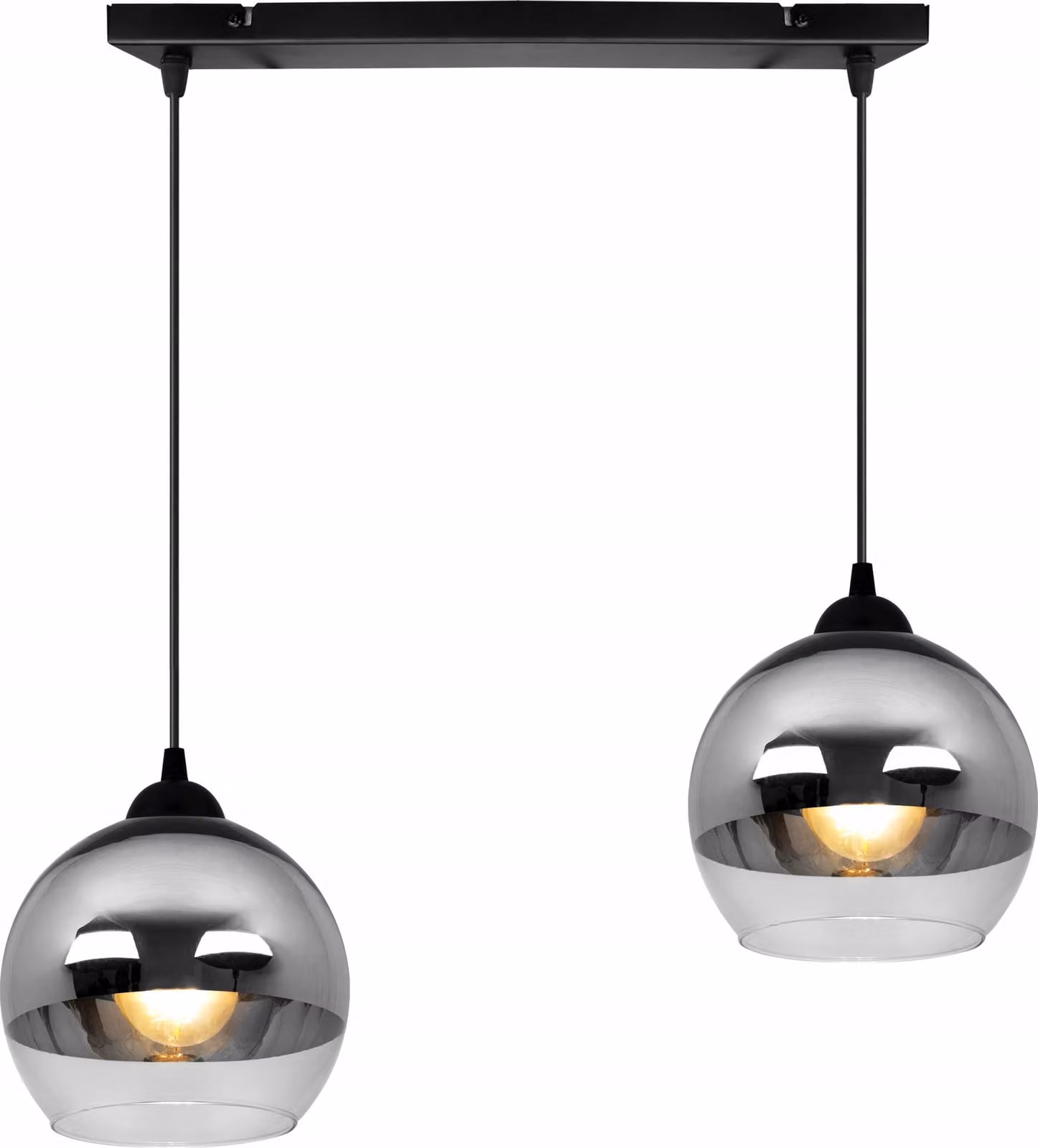 Elegante Lampada A Sospensione, Lampada In Vetro, Cromo, Led