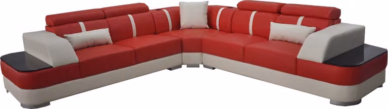 Leder Sofa Wohnlandschaft Garnitur Design Modern Ecke Sofas Luxus L-Form G8026B