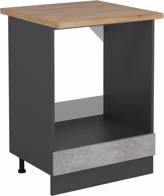 Mobile per forno da incasso Vicco R-Line Calcestruzzo e Antracite con Rovere, L: 60 cm