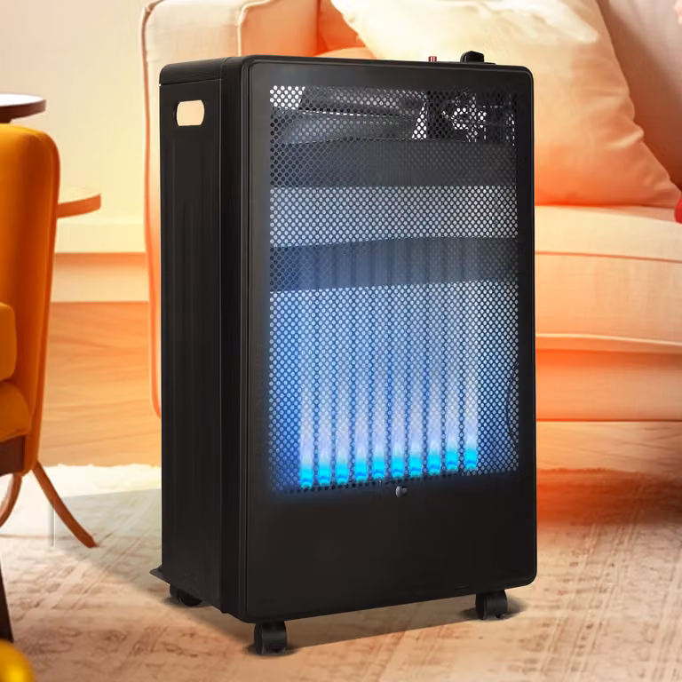 Riscaldatore a gas portatile Ikodm, fino a 15 kg, con regolatore di pressione, tubo flessibile e 2 adattatori