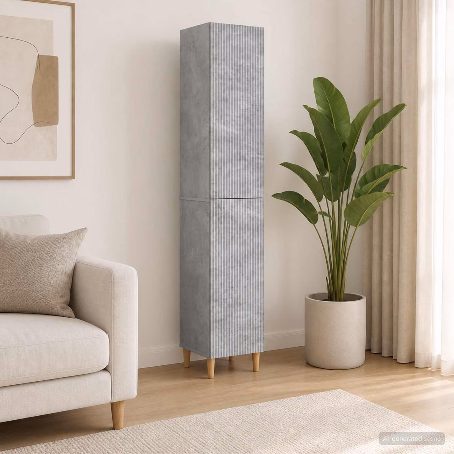 Set di 2 armadi moderni vidaXL con ante scorrevoli in MDF grigio opaco per camera da letto o ufficio