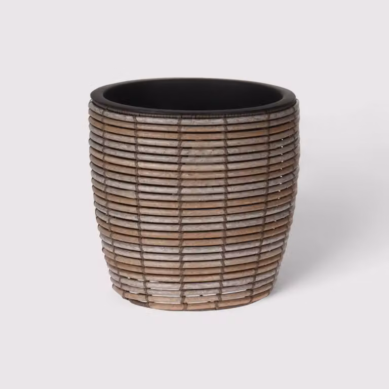 Manihot - Vaso piccolo per piante in polyrattan Ø 25 cm