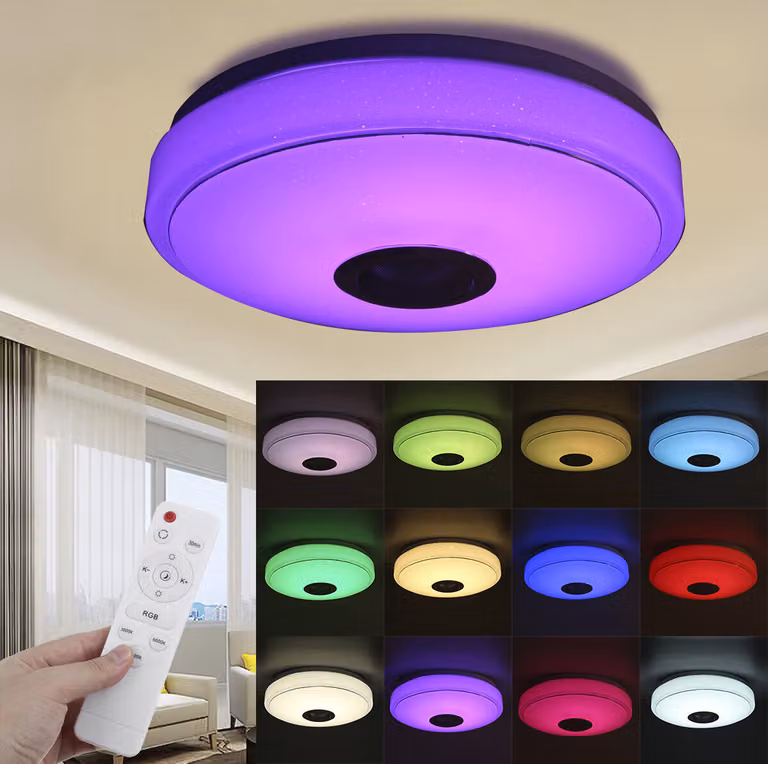 33CM 100W Bluetooth WIFI LED plafoniera RGB altoparlante musicale lampada dimmerabile APP telecomando 110-245V