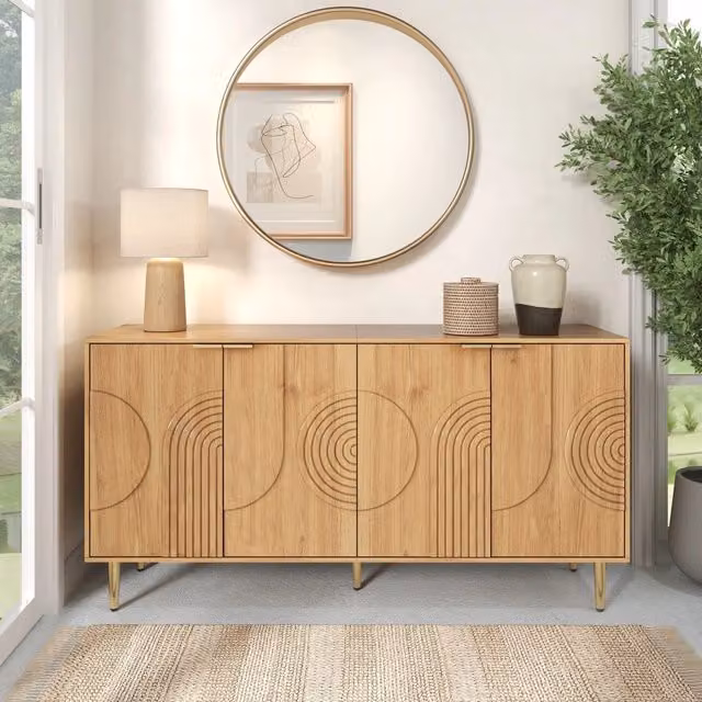 Credenza Soggiorno ¨C Minimal ¨C Effetto Rovere 140x40x72 cm