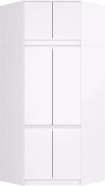 Armadio ad angolo AKORD S100 Bianca 100 cm 4 ante 100x50x180 cm