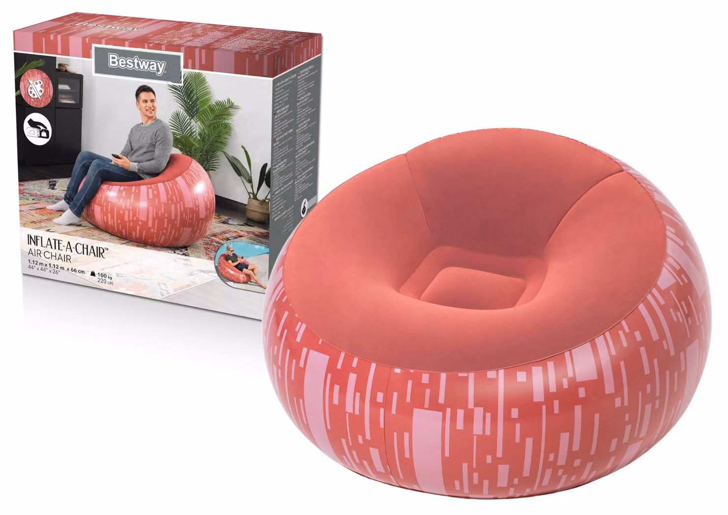 Sedia gonfiabile rossa Bestway 75052