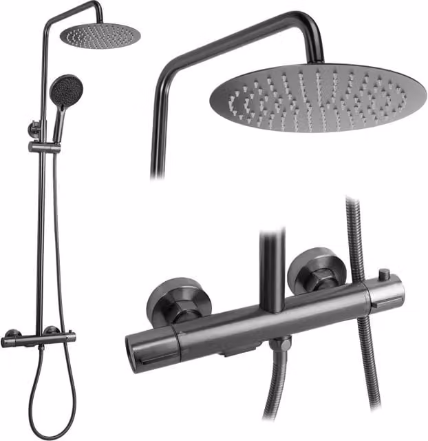 Set Doccia Da Incasso Con Termostatato Drop Titan
