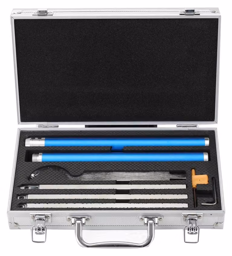 Set di 6 utensili per tornitura - scalpelli per tornitura in metallo duro - inserti di taglio - per lavorazioni in legno al tornio - per tornio - contenitore di stoccaggio
