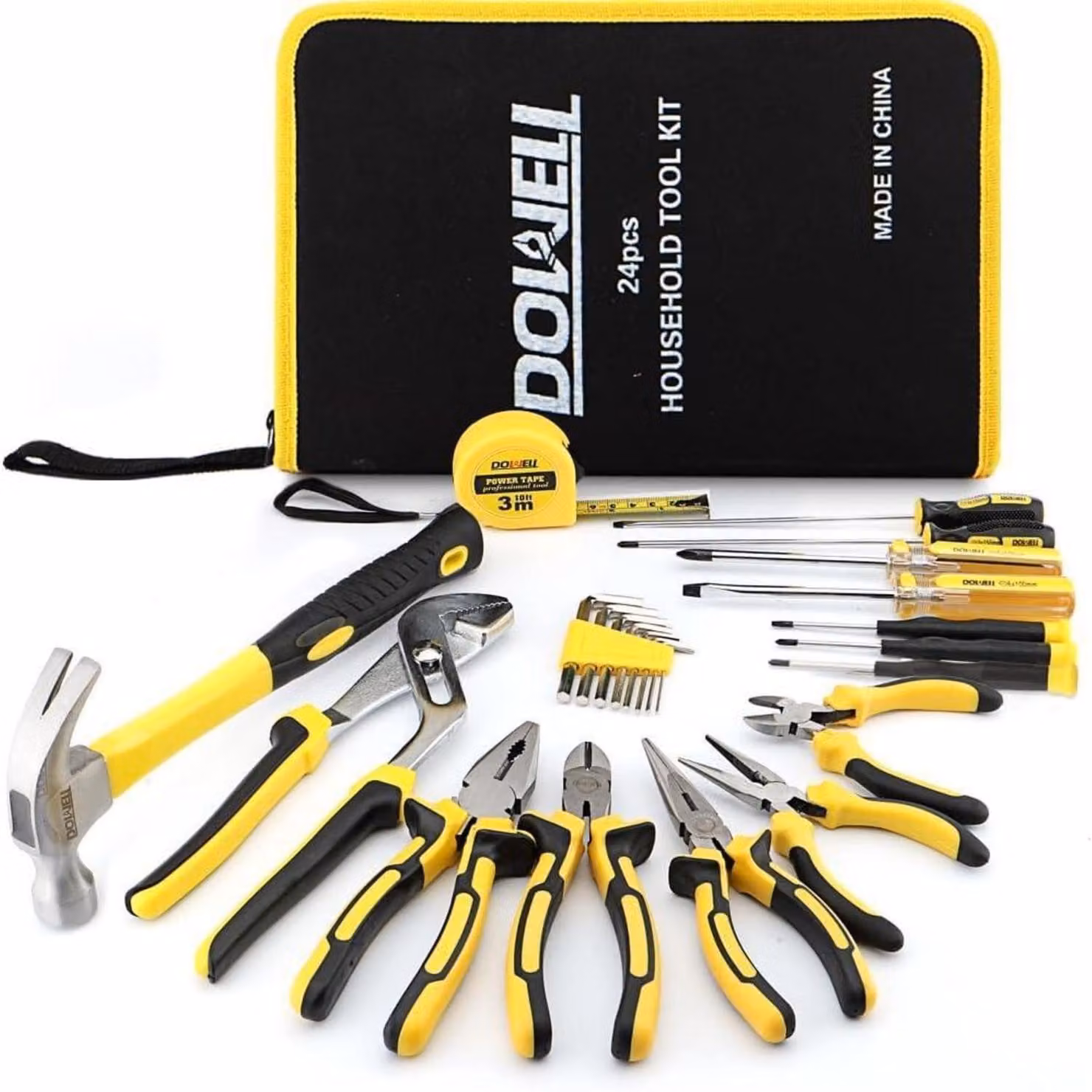 Set di 24 utensili per la casa, completo di una custodia portatile