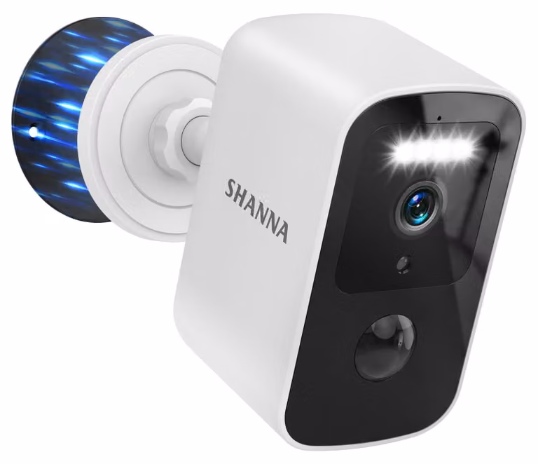 Telecamera di sicurezza wireless per esterni, risoluzione 2K (3MP), montaggio magnetico, rilevamento del movimento con intelligenza artificiale