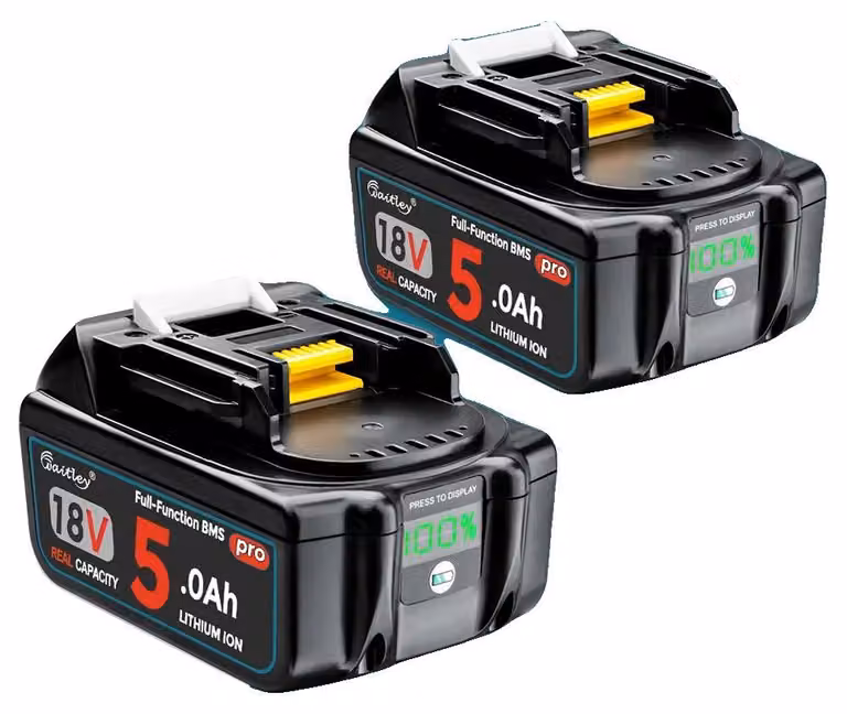 Batterie, capacità 5Ah, ad alte prestazioni, confezione da 2 batterie da 5Ah