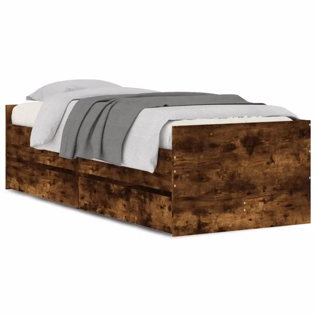Giroletto moderno vidaXL con cassetti in legno Rovere Fumo L/P/H: 200 x 90 x 50 cm – 2