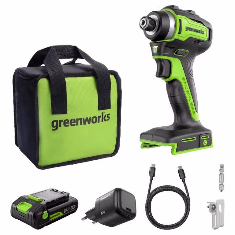 Greenworks POWERALL 24V Avvitatore a percussione 220Nm - Batteria 2Ah