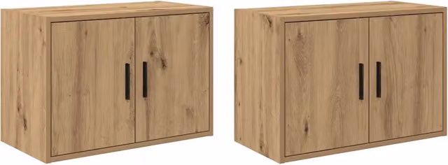 Set di 2 armadietti da parete HELLOSHOP26 in legno color rovere, L: 60 cm, P: 30 cm, H: 41 cm – 1