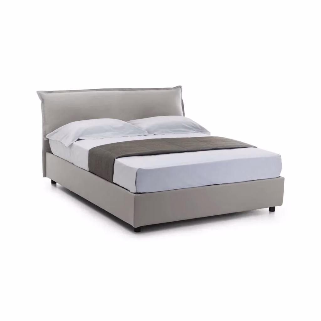 Letto Matrimoniale Aishia Talamo Italia con Materasso Incluso, Grigio, L/P: 160 x 200 cm – 2