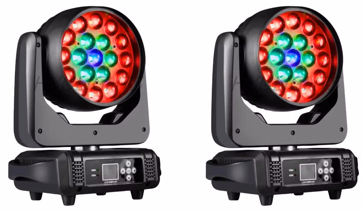 Luce da palcoscenico a LED, miscelazione dei colori RGBW, funzione zoom e panoramica, spina UE