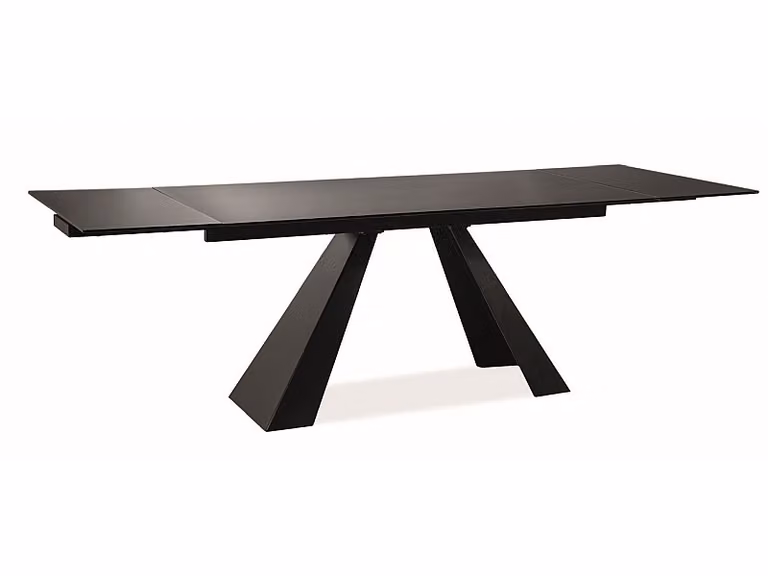 Tavolo da pranzo pieghevole GEDEON 2 - 160x90, nero opaco