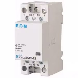 Contattore di installazione Eaton, 24 V CA/CC, 3S+1Ö, 25 A 137400