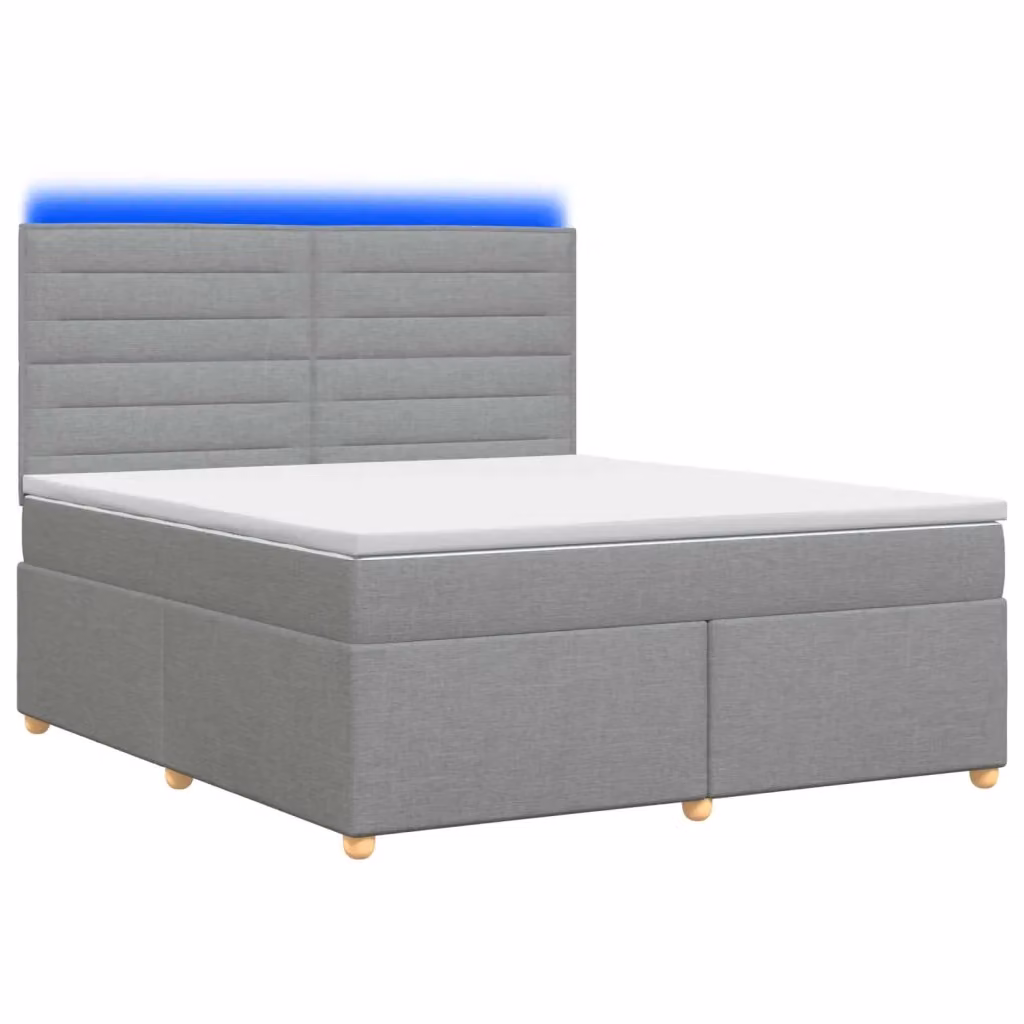 Letto box spring ibrido vidaXL con materasso a molle insacchettate e base contenitore, Grigio, L/P: 160 x 200 cm – 2