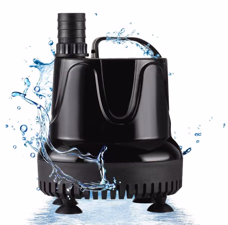 Mini pompa per acqua, 2500 litri all'ora, 60 W, design ultra moderno, con 3 ugelli