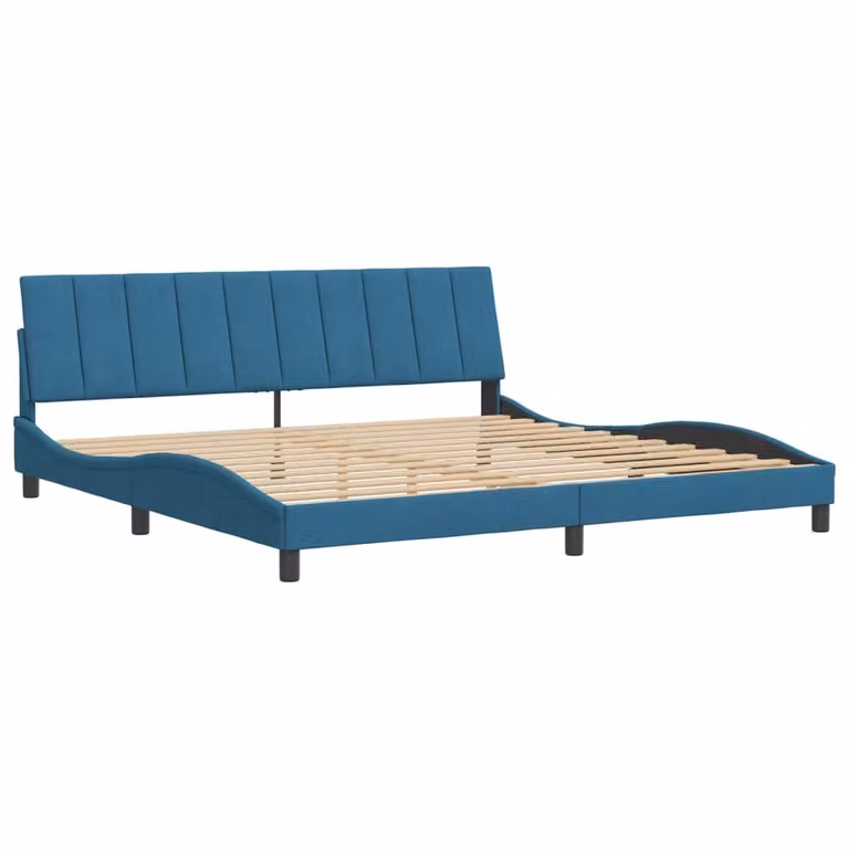 Giroletto senza Materasso Hanko Blu 200x200 cm in Velluto
