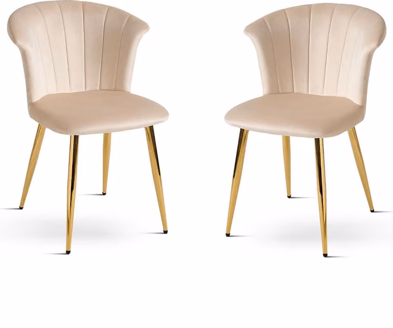 Sedie per interni in velluto con gambe in metallo, design elegante e confortevole per cucine,da pranzo, camere da letto, bar e ristoranti - LIVIA - Taupe/Grigio scuro