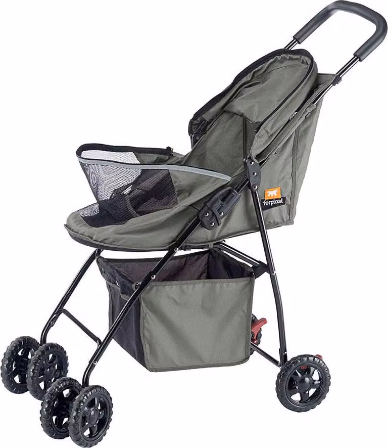 Ferplast, passeggino per piccoli cani modello GLOBETROTTER, passeggino pieghevole per cani