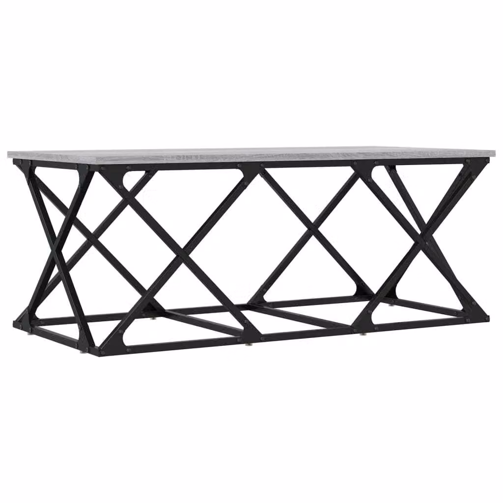 Tavolino da Salotto Grigio Sonoma 100x49x40cm Legno Multistrato