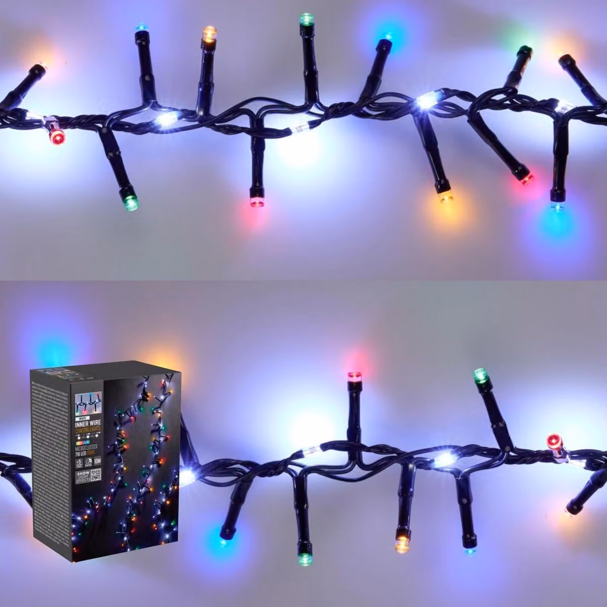 Catena luminosa 710 LED – Multicolore / Bianco