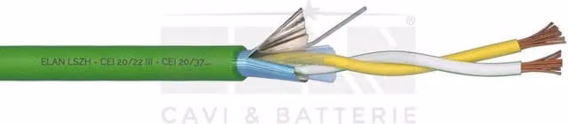 Cavo Elan Matassa per Allarme Twistato e Schermato 2x1,50 mm2 Verde 100 m