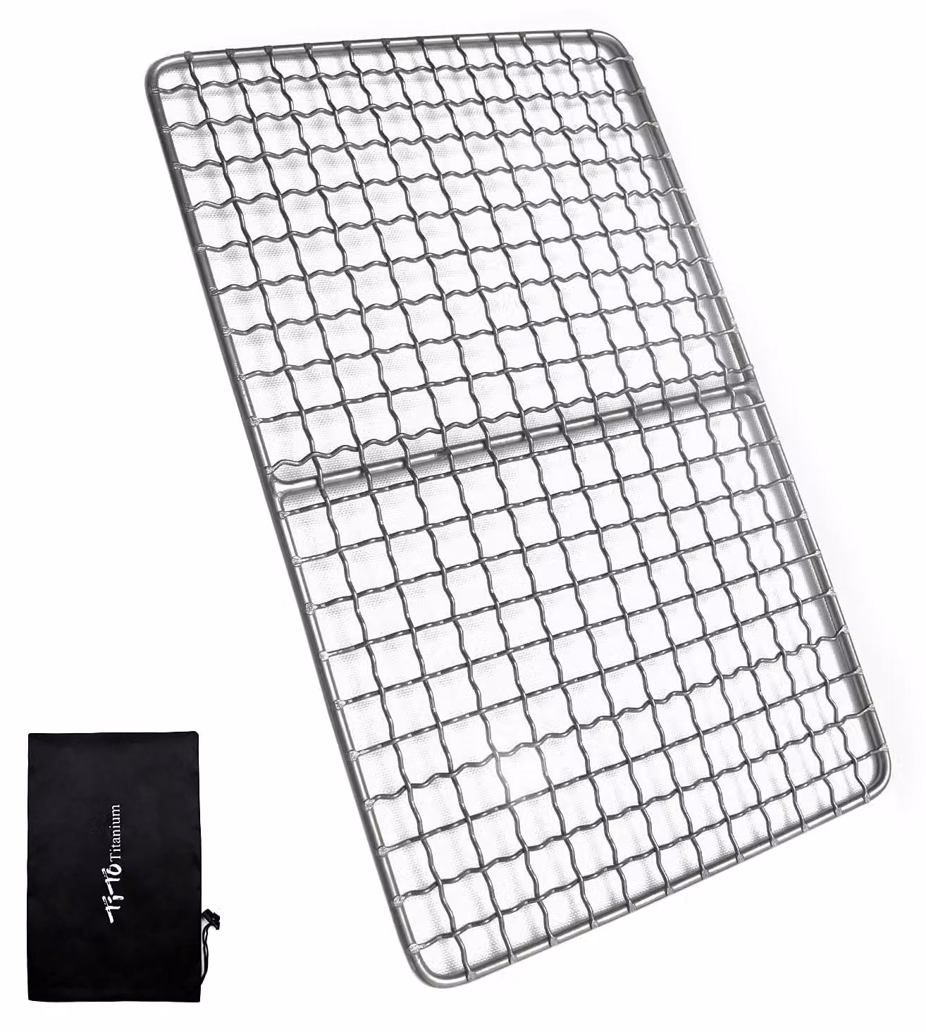Griglia antiaderente portatile - 17x27 cm, ideale per barbecue a carbone