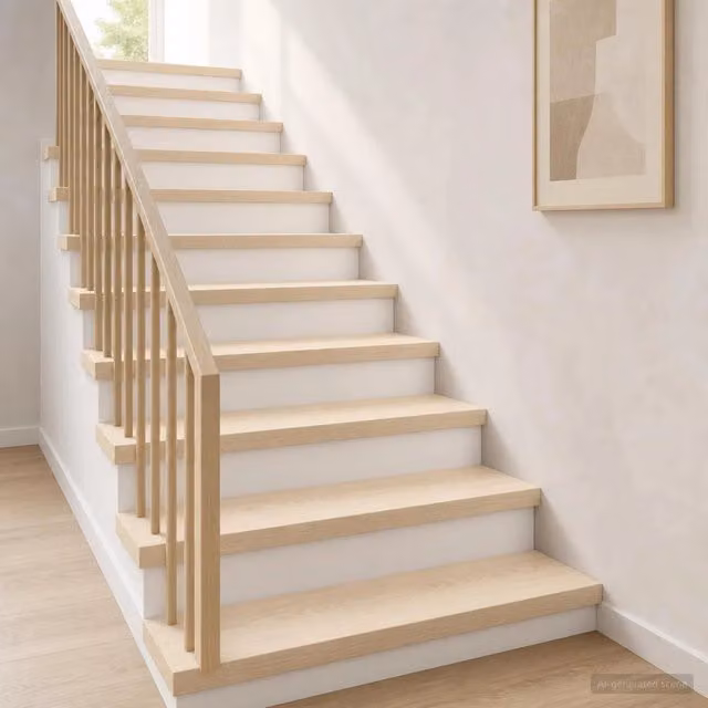 Set di 16 gradini per scale vidaXL in legno effetto rovere bianco, L 70 cm x P 30 cm x H 2 cm