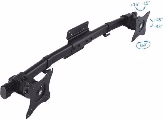 Supporto per monitor PureMounts nero con attacco VESA 75x75 mm e capacità di carico 27 kg