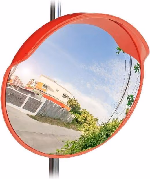 Specchio stradale 60 cm rosso