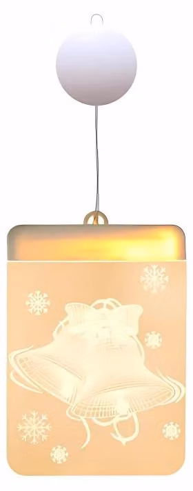 Verk 26015 Campana appesa di Natale con decorazione LED 3D illuminata