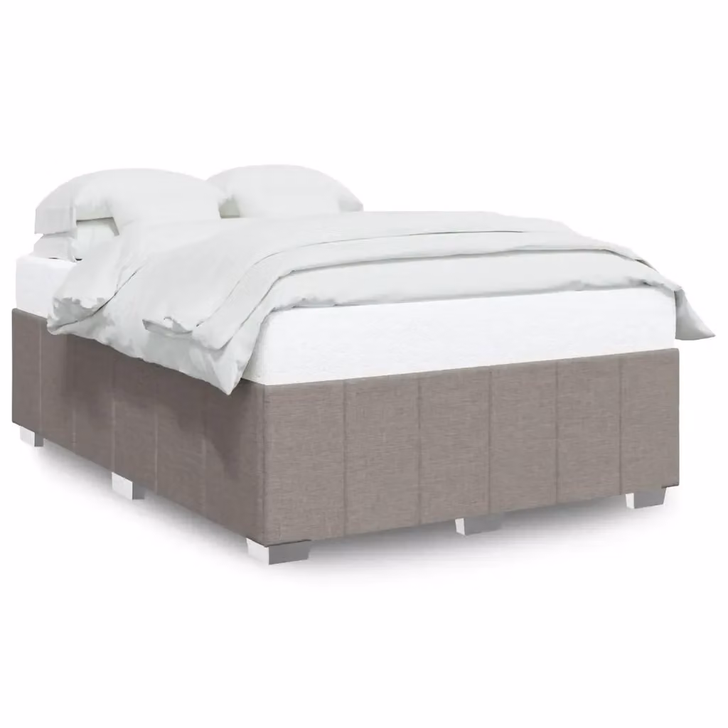 Giroletto vidaXL in tessuto beige e grigio senza materasso L/P: 140 x 190 cm – 2