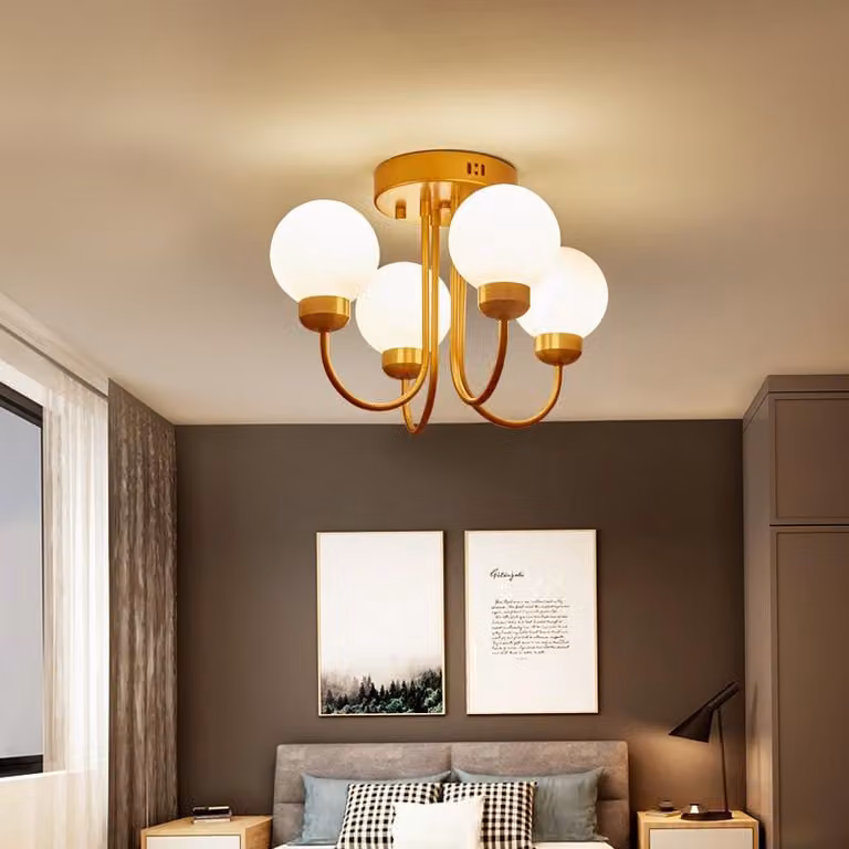 Plafoniera XW818-4 Presa di corrente E14 Lampada da soffitto Nuova e lussuosa