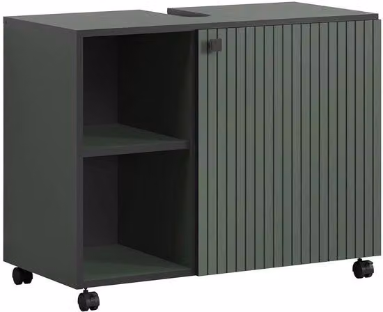 Cassetto WC moderno - design - colore verde scuro - 1 pezzo - legno