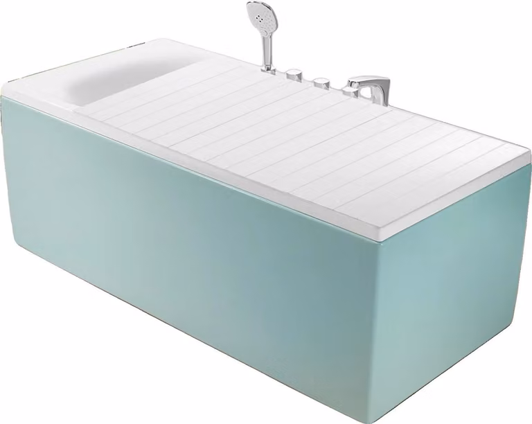 Copertura per vasca da bagno, con funzione isolante, design pieghevole, larghezza 75 cm