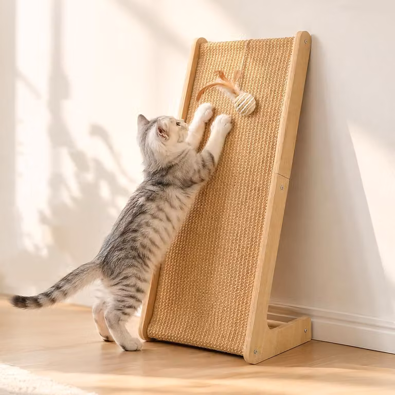 Pilastro per graffiare, 72 cm, a forma di L, in sisal, per gatti