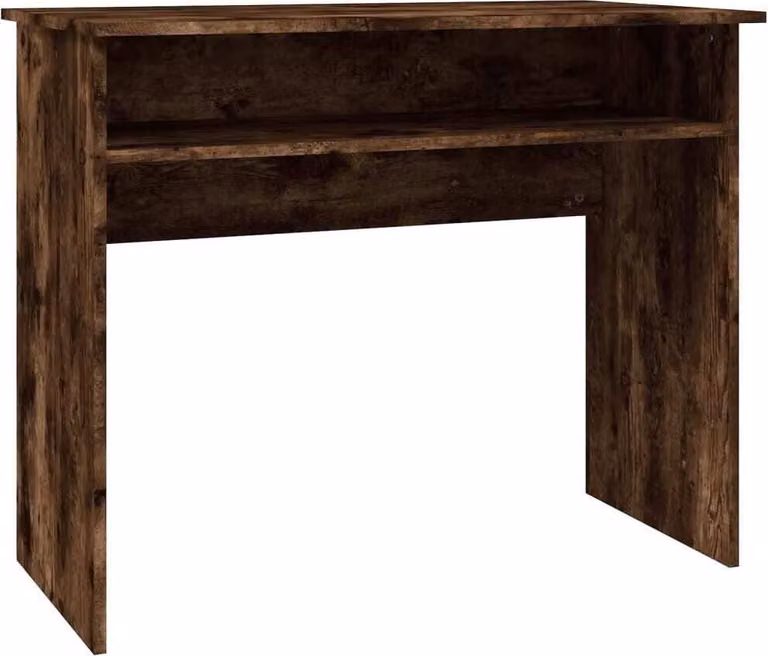 Scrivania Rovere Fumo 90x50x74 cm in Legno Multistrato