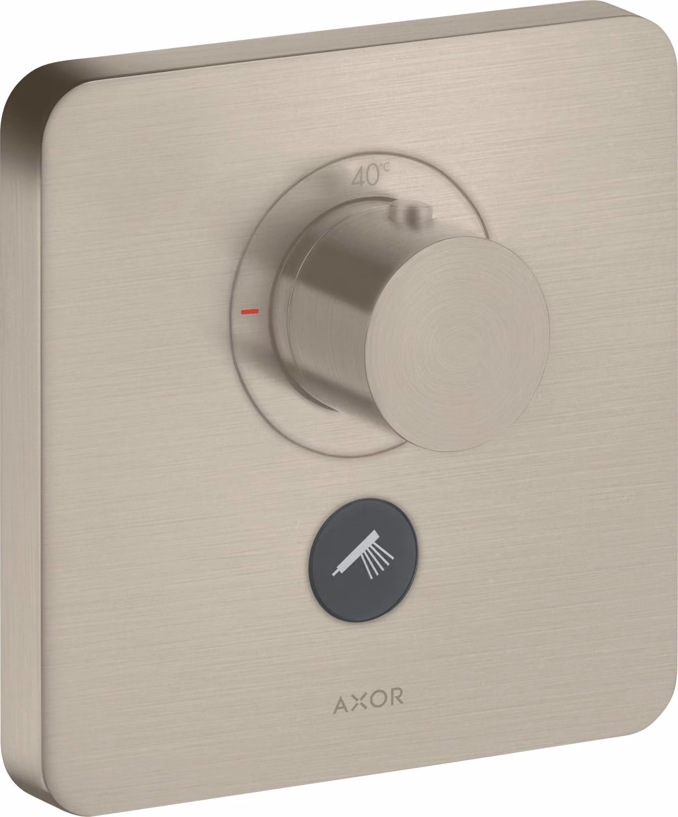 hansgrohe AXOR Starck ShowerSelect Thermostat souple Thermostat à débit élevé encastré pour 1 consommateur et une prise supplémentaire, 36706820, 36706820