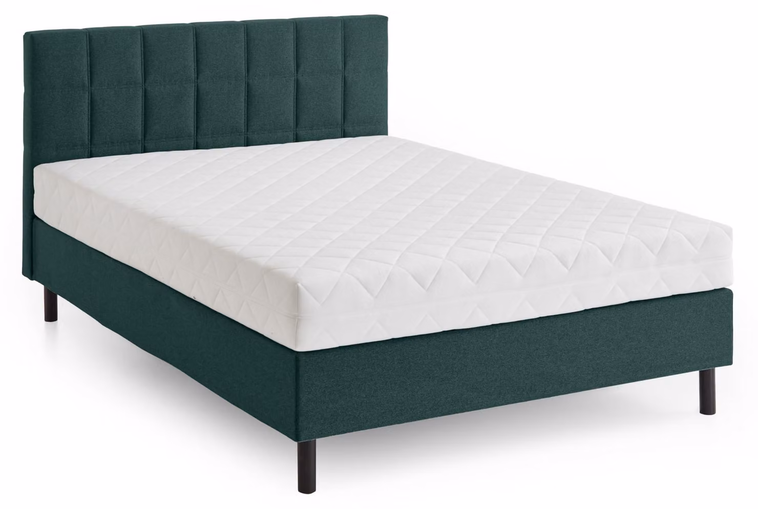 Letto contenitore 120x200 cm con materasso TFK H3, colore verde