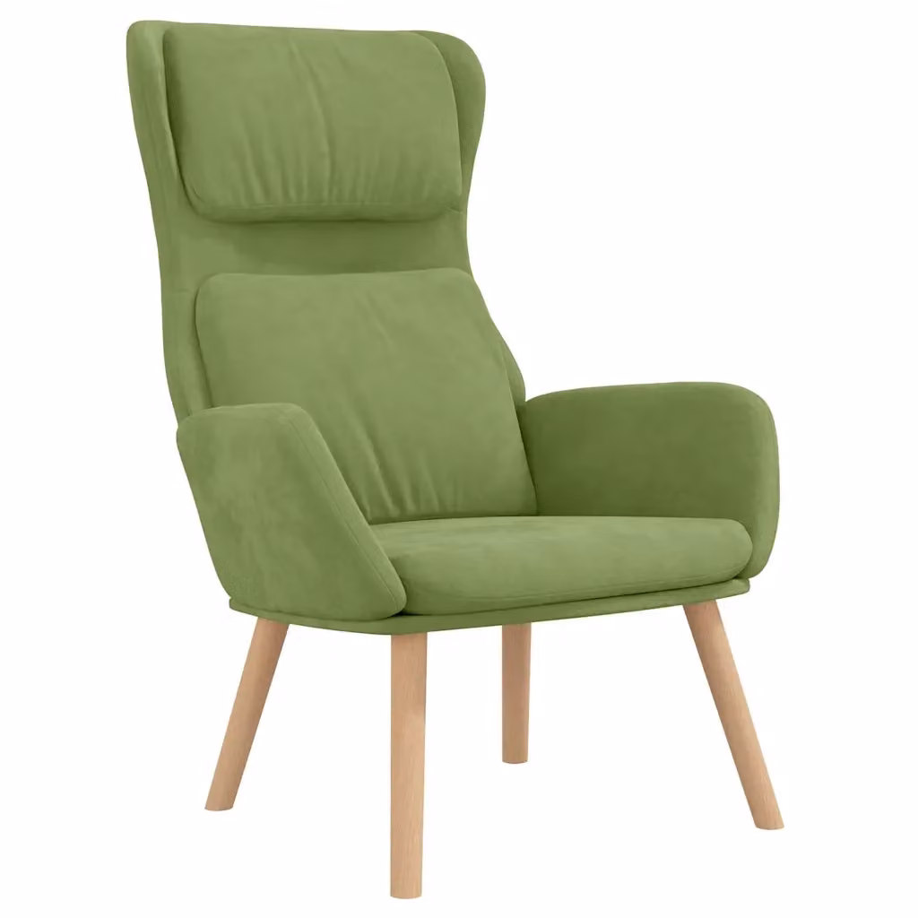 Poltrona Relax Moderna in Velluto Verde con Braccioli e Struttura in Metallo e Legno – 2