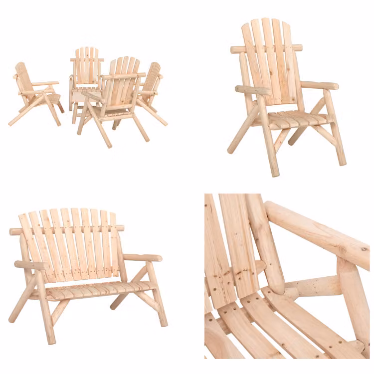 vidaXL Set da salotto da giardino 5 pezzi abete massiccio - Set da salotto da giardino - Set da salotto - Set da salotto Terrazza