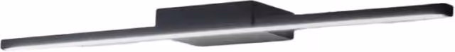 Applique LED moderna Gealuce GAP493C in alluminio nero opaco con luce indiretta verso l'alto, 16W, 1670lm, 3000K, IP44